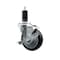 Service Caster 4'' SS Black Poly Swivel 1-1/4'' Expanding Stem Caster with Brake SCC-SSEX20S414-PPUB-BLK-TLB-114 - alternate 1